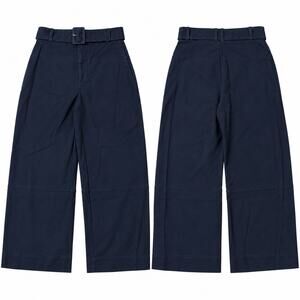 Everlane Women’s Navy Wide Leg Belted Pants Size 4 Crop